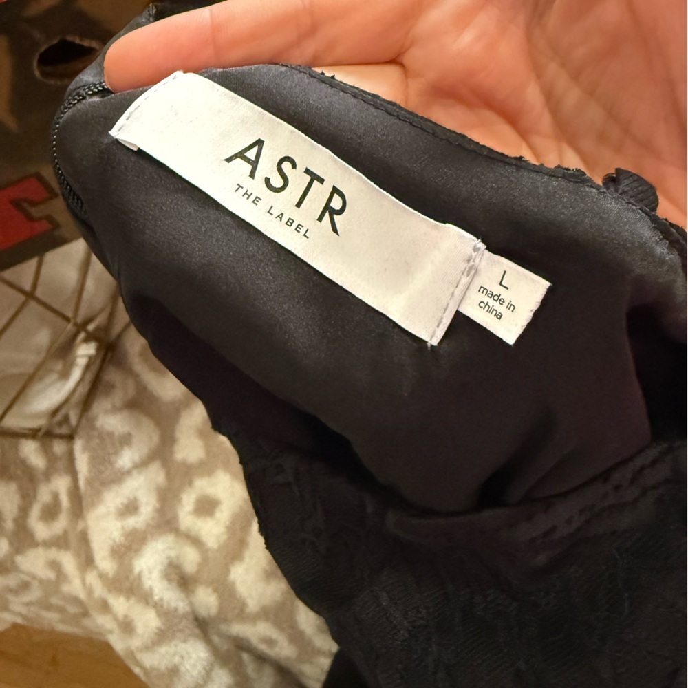 Astr Linelly Jacquard Bustier Skater Dress in Black - Picture 5 of 8